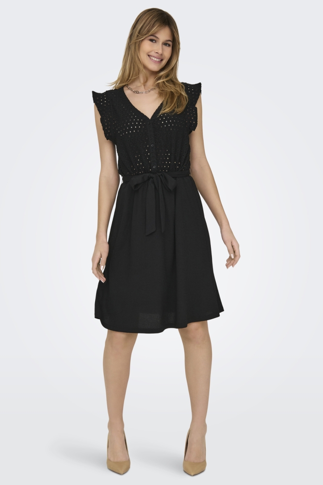 ONLELISA S/L V-NECK DRESS CS JRS 15322222 BLACK